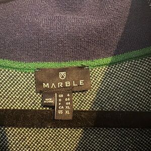 MARBLE Elegant Black and Green Blazer